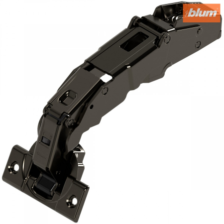 Balamale Clip - Blum - CLIP top BLUMOTION Balama cu unghi de deschidere mare 155°，Uşă semiaplicată, Oală: şuruburi, finisaj negru onix 71B7650