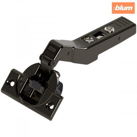 Balamale Clip - Blum - CLIP top BLUMOTION Balama de unghi 45° I，semiaplicată, Oală: şuruburi, finisaj negru onix 79B9658