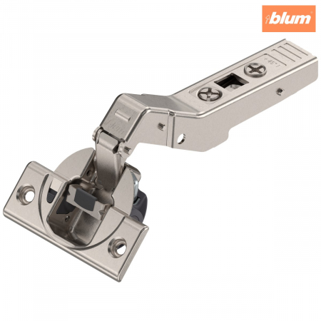 Balamale Clip - Blum - CLIP top BLUMOTION Balama de unghi 45° I，semiaplicată, Oală: şuruburi, finisaj nichelat 79B9658
