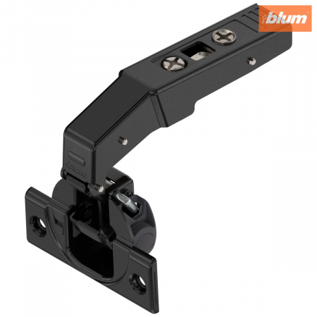 Balamale Clip - Blum - CLIP top BLUMOTION Balama pentru uşă cu lezenă 95°, încadrată, Oală: şuruburi, finisaj negru onix 79B9550