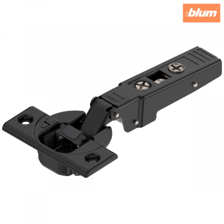 Balamale Clip - Blum - CLIP top BLUMOTION Balama pentru uşă profilată 95°，Uşă aplicată, Oală: şuruburi, finisaj negru onix 71B9550