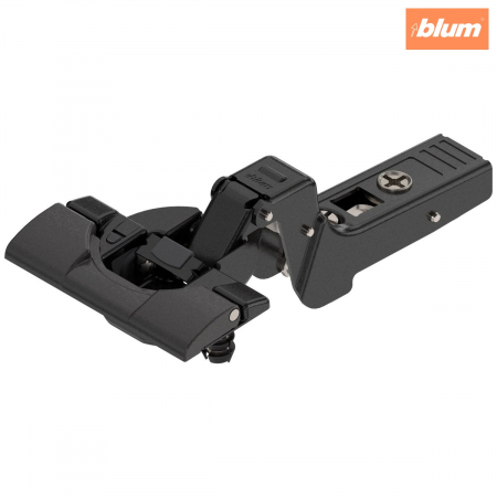 Balamale Clip - Blum - CLIP top BLUMOTION Balama pentru uşă profilată 95°，Uşă încadrată, Oală: fără scule cu INSERTA, finisaj negru onix 71B9790