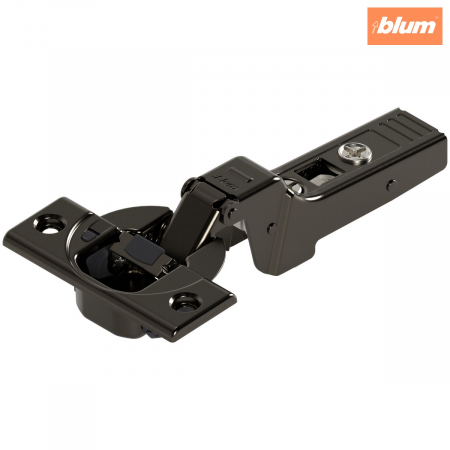 Balamale Clip - Blum - CLIP top BLUMOTION Balama pentru uşă profilată 95°，Uşă semiaplicată, Oală: şuruburi, finisaj negru onix 71B9650