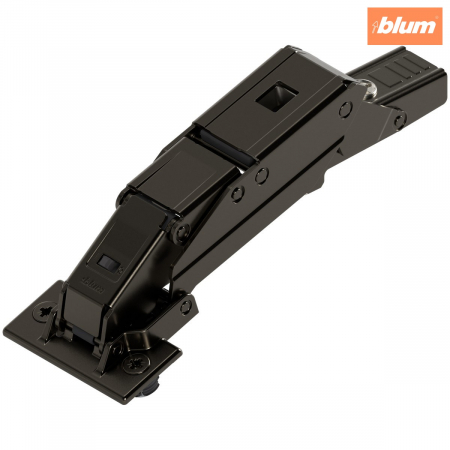Balamale Clip - Blum - CLIP top BLUMOTION Balama pentru uşi subţiri 110°，Uşă aplicată, Oală: EXPANDO T, finisaj negru onix 71B453T