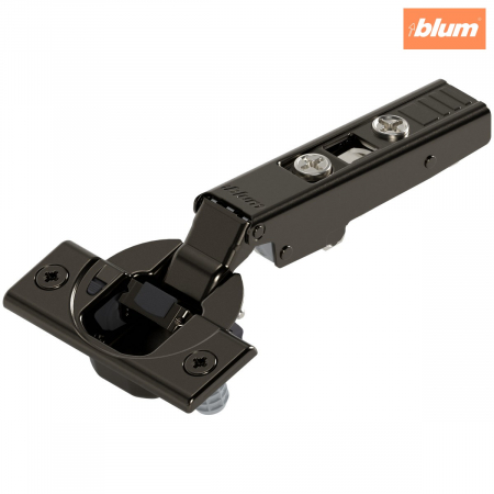 Balamale Clip - Blum - CLIP top BLUMOTION Balama standard 110°，Uşă aplicată, Oală: presare, finisaj negru onix 71B3580