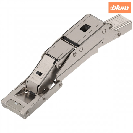 Balamale Clip - Blum - CLIP top BLUMOTION Uşă de sticlă CRISTALLO 110°，Uşă aplicată, Oală: Lipire, finisaj nichelat 71B4500C