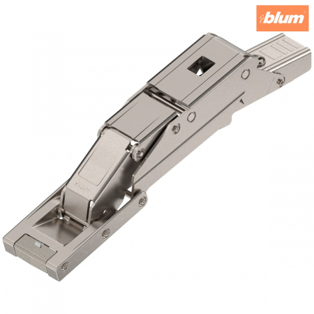 Balamale Clip - Blum - CLIP top Uşă de sticlă CRISTALLO 110°，Uşă aplicată, fără arc, Oală: Lipire, finisaj nichelat 70T4500CTLGT-MB