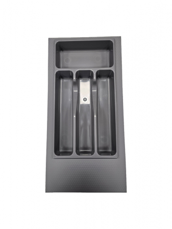 Accesorii mobilier - Compartimentare tacamuri pentru latime front sertar de 300 mm, finisaj gri
