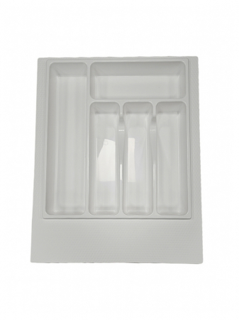 Organizatoare sertare - Compartimentare tacamuri pentru latime front sertar de 450 mm, finisaj alb