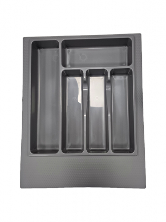Accesorii mobilier - Compartimentare tacamuri pentru latime front sertar de 450 mm, finisaj gri