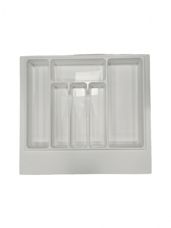 Accesorii mobilier - Compartimentare tacamuri pentru latime front sertar de 600 mm, finisaj alb