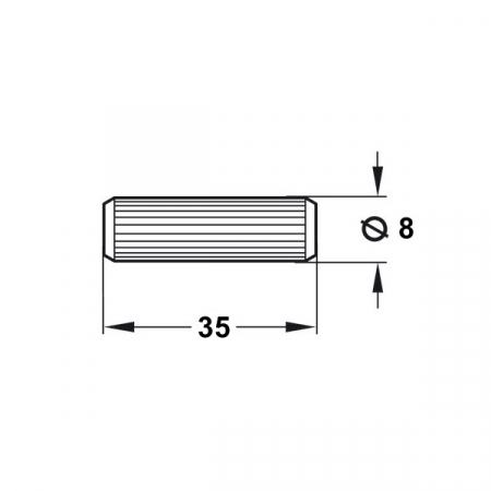 Diblu lemn Ø 8x35 mm (50 Buc/punga) [1]