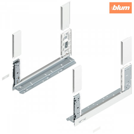 Sisteme pentru sertare - Laterală de sertar LEGRABOX free, Înălţime C (177 mm), NL=400 mm, dreapta+stânga, pentru LEGRABOX free, finisaj alb-mătase mat 780C4002S