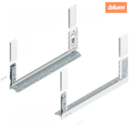 Sisteme pentru sertare - Laterală de sertar LEGRABOX free, Înălţime C (177 mm), NL=550 mm, dreapta+stânga, pentru LEGRABOX free, finisaj alb-mătase mat 780C5502S