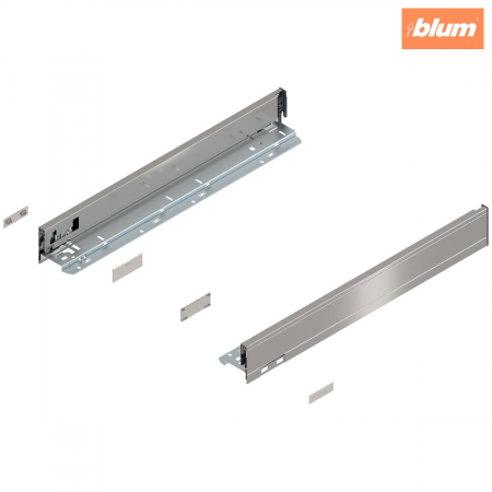 Sisteme pentru sertare - Laterală de sertar LEGRABOX, Înălţime N (66.5 mm), NL=500 mm, dreapta+stânga, pentru LEGRABOX pure, finisaj inox periat-lăcuit 770N5002I