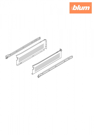 Laterală din oţel METABOX,  K (118 mm),  Extragere parţială, 25 kg, NL=450 mm, Versiune cu gheare, stânga/dreapta, finisaj R9001 albcrem 320K4500C15MX [1]