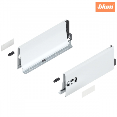 Tandembox Antaro - Blum - Laterală TANDEMBOX, Înălţime K (115.6 mm), NL=300 mm, dreapta+stânga, pentru TANDEMBOX antaro, finisaj în culoare "Seidenweiss" (alb sidefat) 378K3002SA