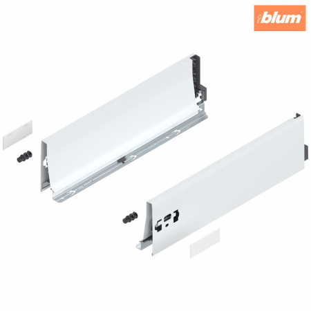 Tandembox Antaro - Blum - Laterală TANDEMBOX, Înălţime K (115.6 mm), NL=400 mm, dreapta+stânga, pentru TANDEMBOX antaro, finisaj în culoare "Seidenweiss" (alb sidefat) 378K4002SA