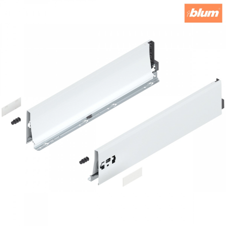 Tandembox Antaro - Blum - Laterală TANDEMBOX, Înălţime K (115.6 mm), NL=500 mm, dreapta+stânga, pentru TANDEMBOX antaro, finisaj în culoare "Seidenweiss" (alb sidefat) 378K5002SA