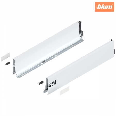 Tandembox Antaro - Blum - Laterală TANDEMBOX, Înălţime K (115.6 mm), NL=550 mm, dreapta+stânga, pentru TANDEMBOX antaro, finisaj în culoare "Seidenweiss" (alb sidefat) 378K5502SA
