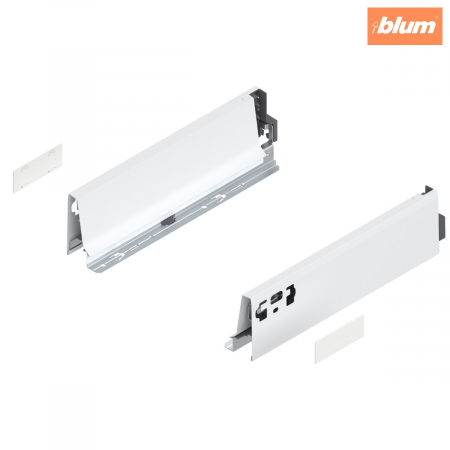 Tandembox Antaro - Blum - Laterală TANDEMBOX, Înălţime M (83.6 mm), NL=300 mm, dreapta+stânga, pentru TANDEMBOX antaro, finisaj în culoare "Seidenweiss" (alb sidefat) 378M3002SA