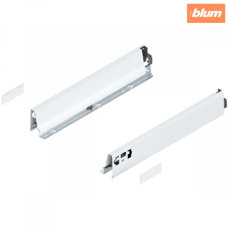Tandembox Antaro - Blum - Laterală TANDEMBOX, Înălţime N (68.5 mm), NL=400 mm, dreapta+stânga, pentru TANDEMBOX antaro, finisaj în culoare "Seidenweiss" (alb sidefat) 378N4002SA