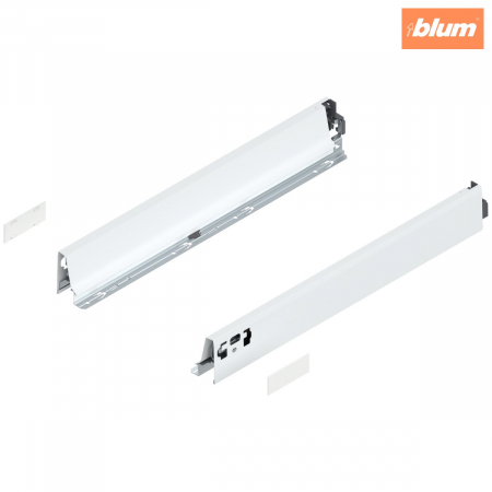 Tandembox Antaro - Blum - Laterală TANDEMBOX, Înălţime N (68.5 mm), NL=500 mm, dreapta+stânga, pentru TANDEMBOX antaro, finisaj în culoare "Seidenweiss" (alb sidefat) 378N5002SA