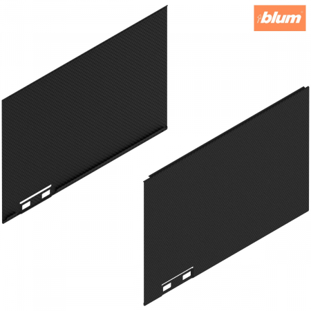 Sisteme pentru sertare - LEGRABOX Element decorativ, Înălţime C (177 mm), NL=270 mm, dreapta+stânga, finisaj negr.carb./asp.carb. 770C270ASGCZ