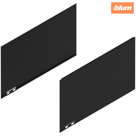 Sisteme pentru sertare - LEGRABOX Element decorativ, Înălţime F (241 mm), NL=400 mm, dreapta+stânga, finisaj negr.carb./asp.carb. 770F400ASGCZ
