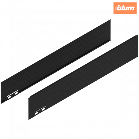 Sisteme pentru sertare - LEGRABOX Element decorativ, Înălţime M (90.5 mm), NL=500 mm, dreapta+stânga, finisaj negr.carb./asp.carb. 770M500ASGCZ