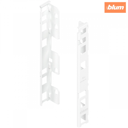 Legrabox - Blum - LEGRABOX Suporturi pentru spate de lemn, Înălţime C (193 mm), dreapta+stânga, finisaj alb-mătase mat ZB7C000S