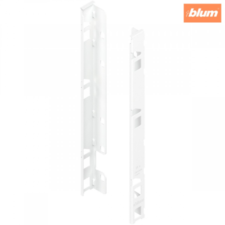 Legrabox - Blum - LEGRABOX Suporturi pentru spate de lemn, Înălţime F (257 mm), dreapta+stânga, finisaj alb-mătase mat ZB7F000S