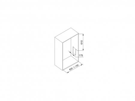 Lift rabatabil pentru umerase latime 830-1150 mm, finisaj crom+gri [4]
