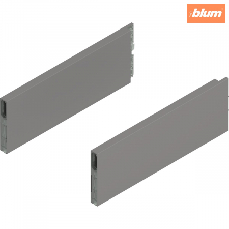 Sisteme pentru sertare - MERIVOBOX BOXCAP, NL=300 mm, Înălţime E, dreapta+stânga, finisaj gri indiu mat ZL4.300S.E