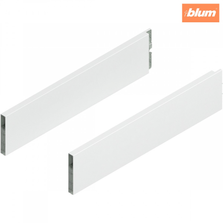Sisteme pentru sertare - MERIVOBOX BOXCAP, NL=450 mm, Înălţime E, dreapta+stânga, finisaj alb-mătase mat ZL4.450S.E