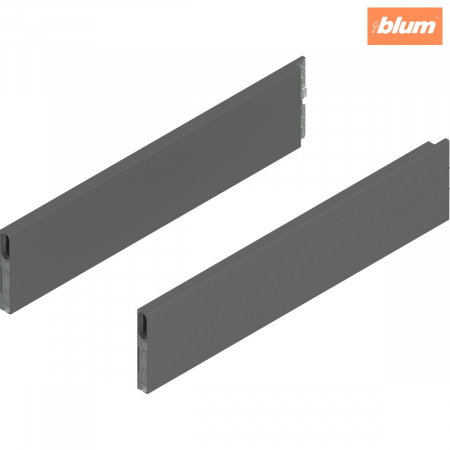 Sisteme pentru sertare - MERIVOBOX BOXCAP, NL=450 mm, Înălţime E, dreapta+stânga, finisaj gri-orion mat ZL4.450S.E