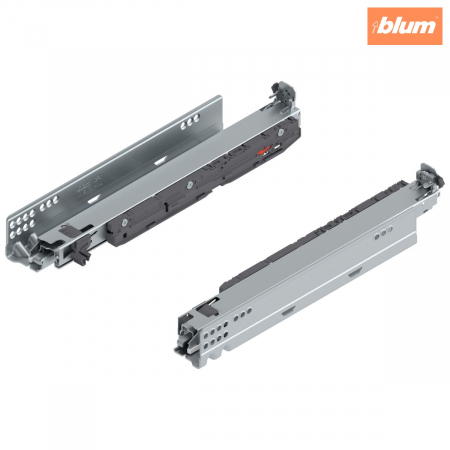 Glisiere - MOVENTO cu BLUMOTION S, Extragere totală, Glisare, 40 kg, NL=350 mm, pt cuplaj, stânga/dreapta, finisaj zincat 760H3500S