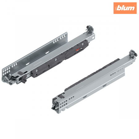 Glisiere - MOVENTO cu BLUMOTION S, Extragere totală, Glisare, 40 kg, NL=380 mm, pt cuplaj, stânga/dreapta, finisaj zincat 760H3800S