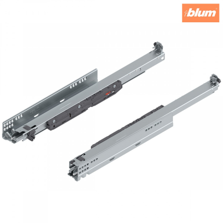 Glisiere - MOVENTO cu BLUMOTION S, Extragere totală, Glisare, 40 kg, NL=520 mm, pt cuplaj, stânga/dreapta, finisaj zincat 760H5200S