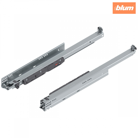 Glisiere - MOVENTO cu BLUMOTION S, Extragere totală, Glisare, 40 kg, NL=600 mm, pt cuplaj, stânga/dreapta, finisaj zincat 760H6000S
