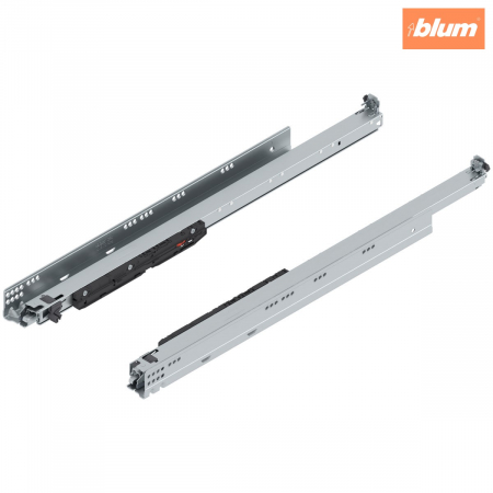 Glisiere - MOVENTO cu BLUMOTION S, Extragere totală, Glisare, 60 kg, NL=700 mm, pt cuplaj, stânga/dreapta, finisaj zincat 766H7000S