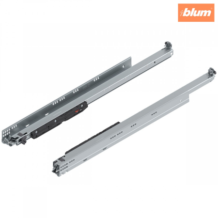 Glisiere - MOVENTO cu BLUMOTION S, Extragere totală, Glisare, 60 kg, NL=750 mm, pt cuplaj, stânga/dreapta, finisaj zincat 766H7500S