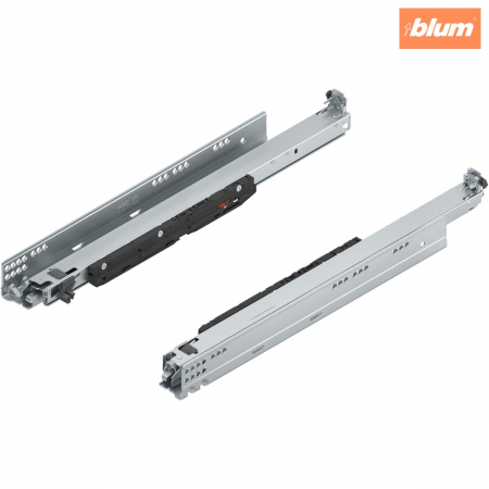 Glisiere - MOVENTO cu BLUMOTION S, Extragere totală, Glisare, 70 kg, NL=500 mm, pt cuplaj, stânga/dreapta, finisaj zincat 766H5000S