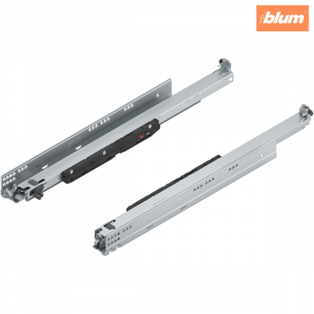 Glisiere - MOVENTO cu BLUMOTION S, Extragere totală, Glisare, 70 kg, NL=580 mm, pt cuplaj, stânga/dreapta, finisaj zincat 766H5800S