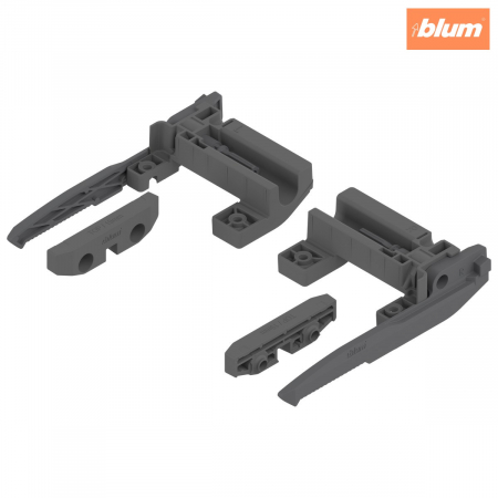 Glisiere - Opritor pentru poliţă grosimea lateralei de sertar F 19 mm, finisaj gri-orion mat 295F5700