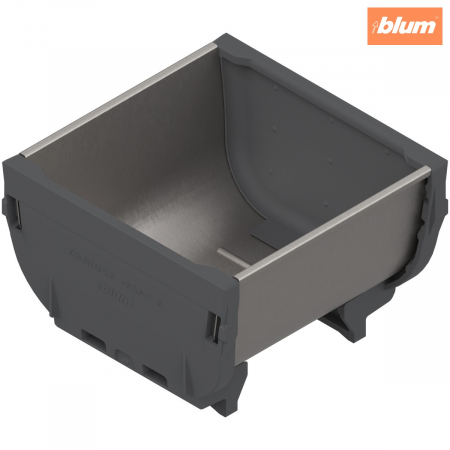 Orga-Line - Blum - ORGA-LINE Casetă, Lungime=88 mm, Lăţime=88 mm, finisaj inox-periat/gri închis ZSI.010SI