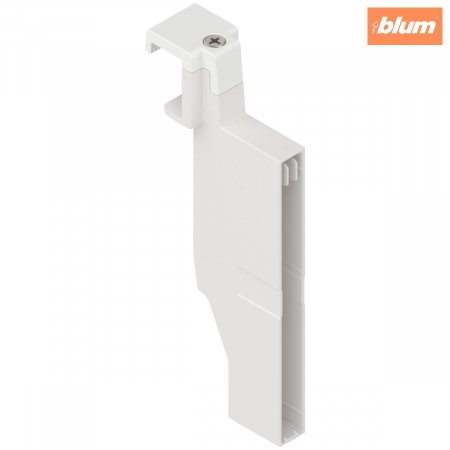 Orga-Line - Blum - ORGA-LINE Piesă prindere pt separator transversal, pentru TANDEMBOX antaro Extragere cu front înalt, Înălţime C, stânga, dreapta, finisaj în culoare "Seidenweiss" (alb sidefat) Z40C0002Z