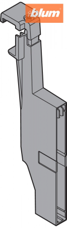 ORGA-LINE Piesă prindere pt separator transversal, pentru TANDEMBOX antaro Extragere cu front înalt, Înălţime D, stânga, dreapta, finisaj gri-aluminiu Z40D0002Z [1]