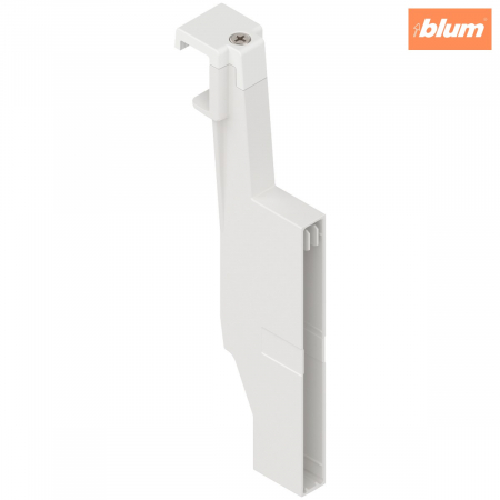 Orga-Line - Blum - ORGA-LINE Piesă prindere pt separator transversal, pentru TANDEMBOX antaro Extragere cu front înalt, Înălţime D, stânga, dreapta, finisaj în culoare "Seidenweiss" (alb sidefat) Z40D0002Z