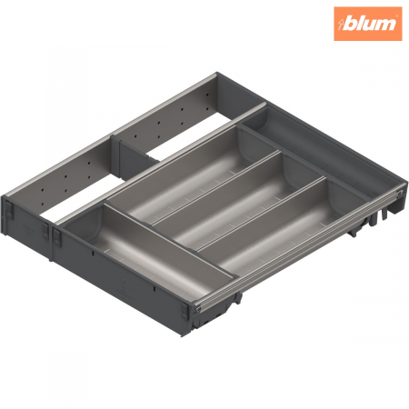 Orga-Line - Blum - ORGA-LINE Set combinat (cu ocupare parţială), pentru TANDEMBOX Sertar, NL=450 mm, KB=500 mm, Lăţime=377 mm, finisaj inox-periat/gri închis ZSI.450KI4NORGA-BF